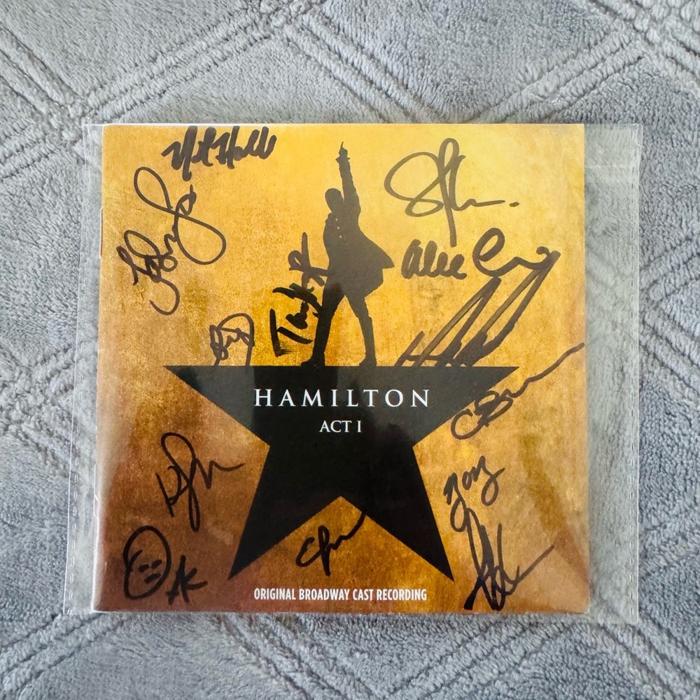 Hamilton Original Cast SIGNED Recording Cd Booklet Broadway